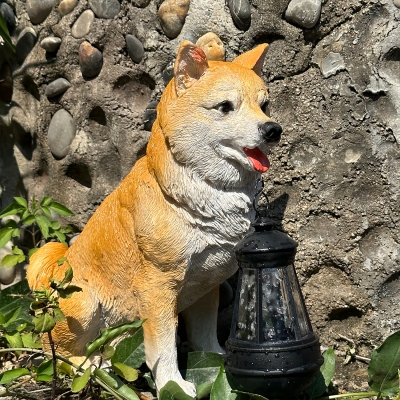 Садовая фигурка на солнечной батарее Корги Fluffly-2