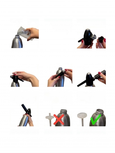 Сифон для газирования напитков Soda AL-008 (в комплекте 10 баллончиков)-6